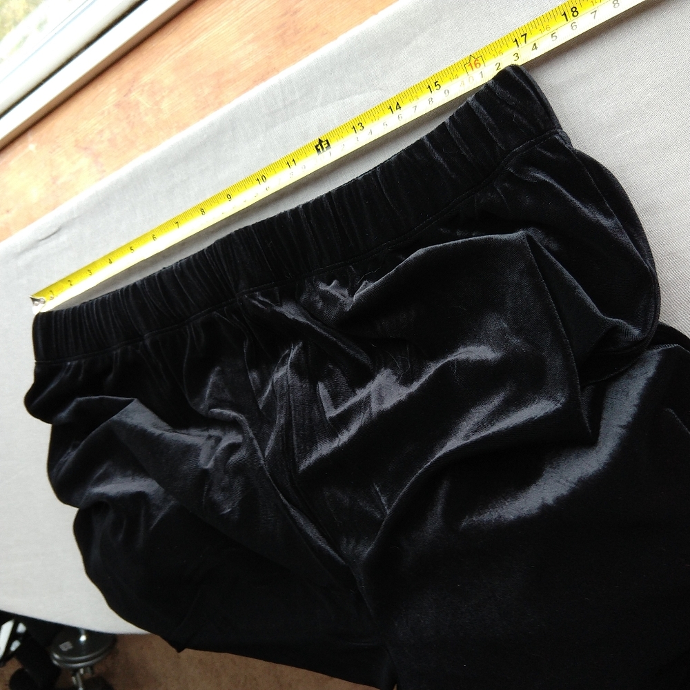 Black Velvet Wide Leg Pants Plus Size 2X - Picture 6 of 14